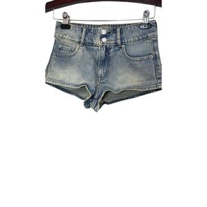 PacSun Micro Short Distressed Denim High Rise Festival Beach Shorts Size 23